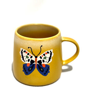 New jubilee Butterfly Coffee tea Mug cup pottery hand painted nature art gifts